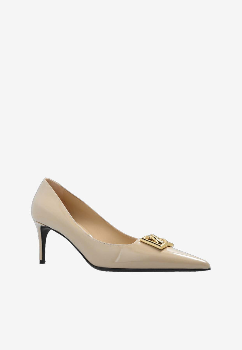 Dolce 
Gabbana Lollo 60 Polished Leather Pumps CD1807 A1037 8H005 Beige