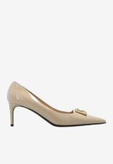 Dolce 
Gabbana Lollo 60 Polished Leather Pumps CD1807 A1037 8H005 Beige