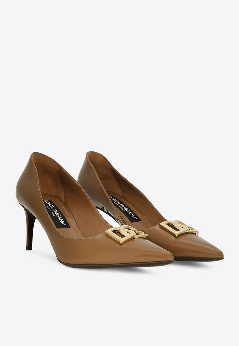 Dolce 
Gabbana Lollo 60 Polished Leather Pumps Heels Color