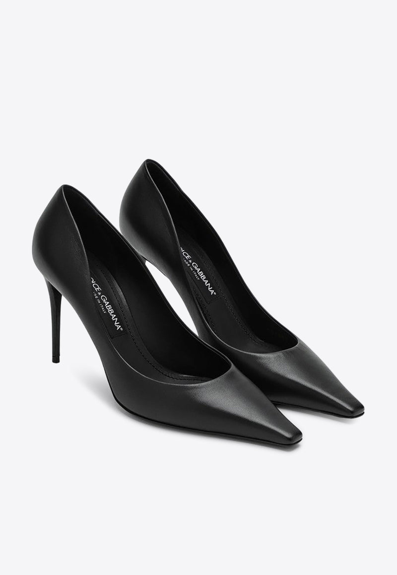 Dolce 
Gabbana 110 Leather Décolleté Pumps Black CD1882A1953/P_DOLCE-80999