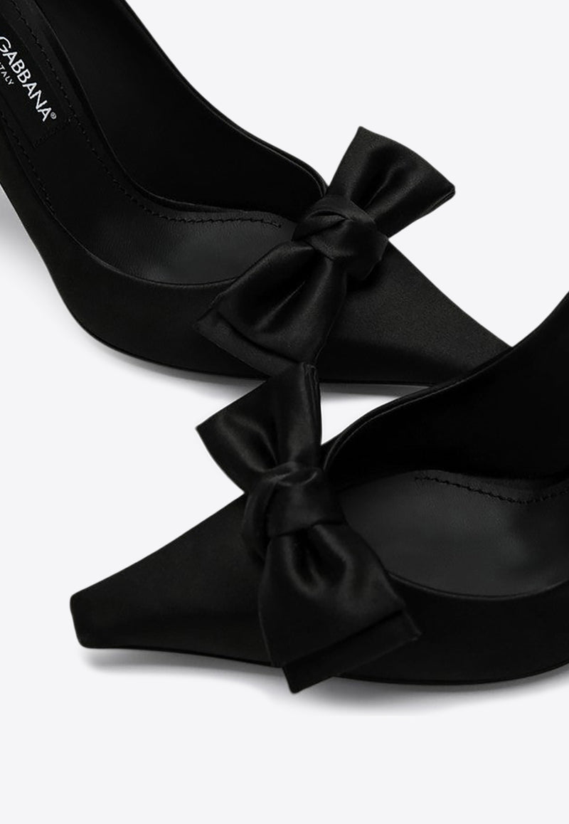 Dolce 
Gabbana Mun 105 Satin Bow Pumps Black CD1892A3I64/P_DOLCE-8B956