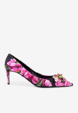 Dolce 
Gabbana Bellucci 70 Crystal Embellished Floral Pumps Pink CD1900A6L95_HN5KR