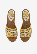 Dolce 
Gabbana Majolica Embroidery Espadrilles CE0148 AV804 8Q728 Multicolor