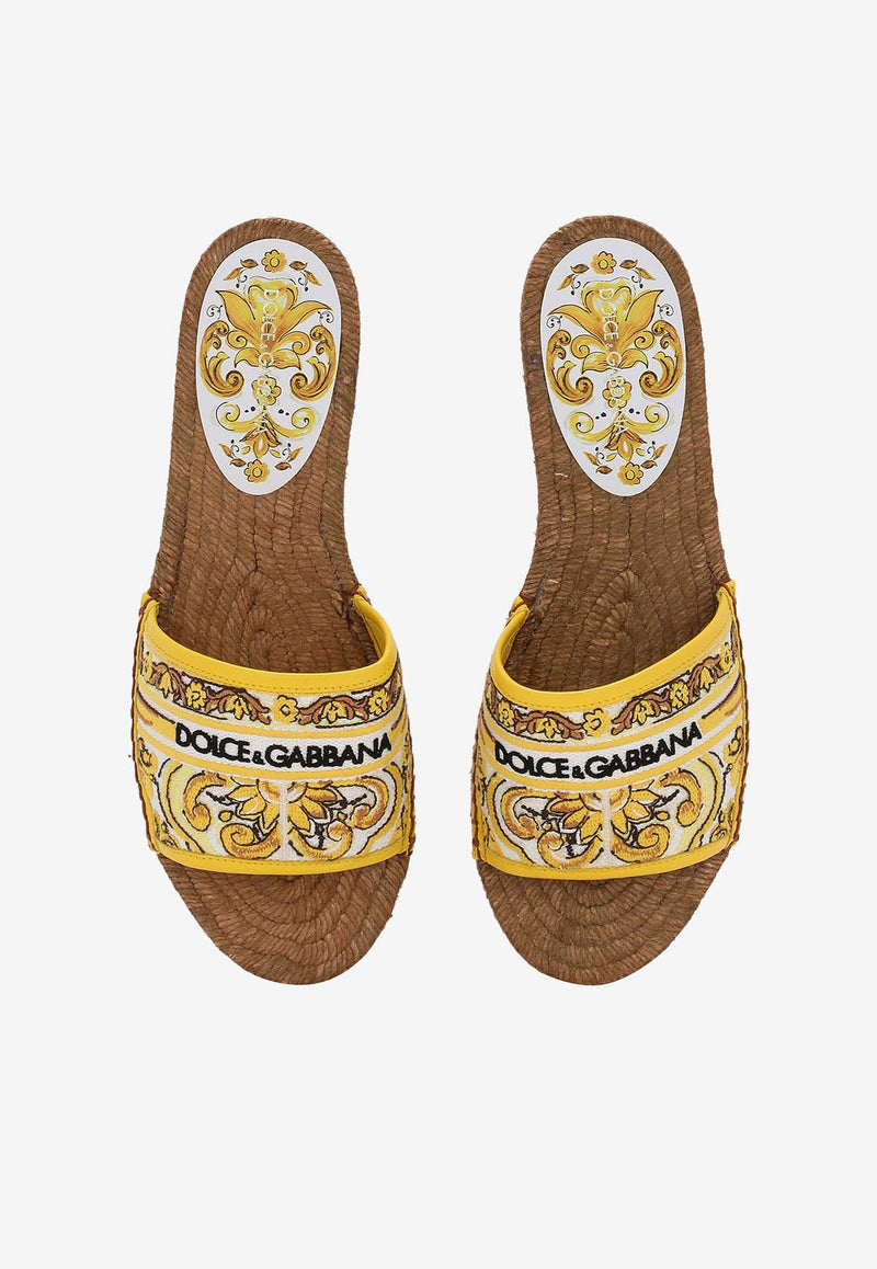 Dolce 
Gabbana Majolica Embroidery Espadrilles CE0148 AV804 8Q728 Multicolor