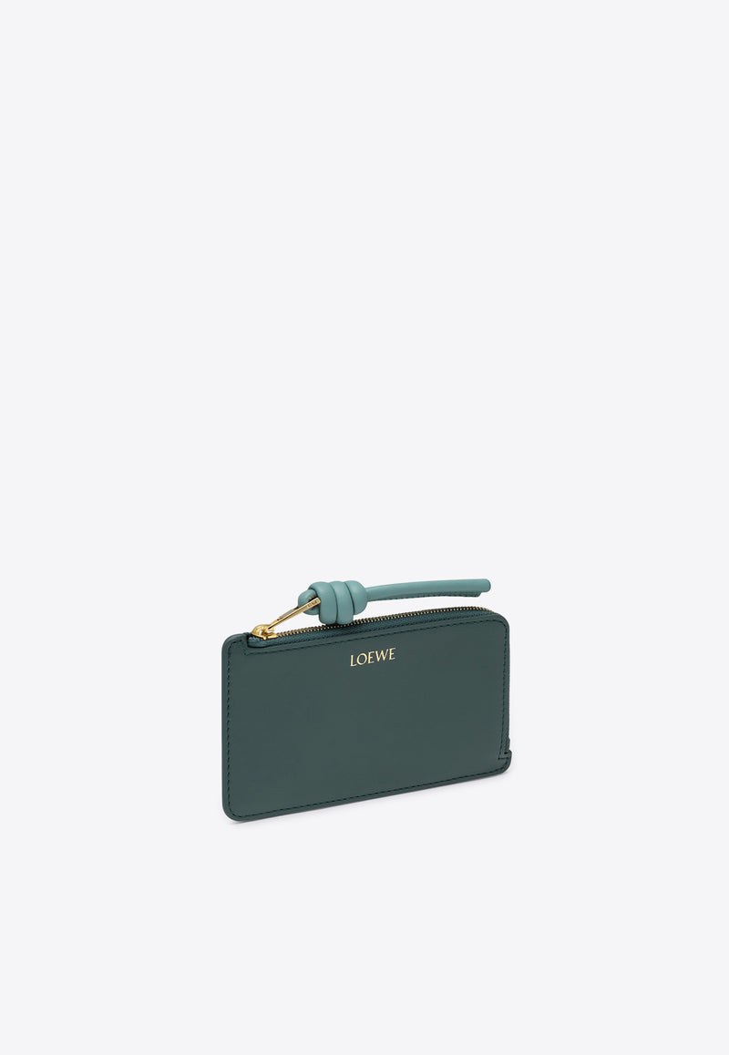 Loewe Knot Leather Zip Cardholder Green CEM1Z40X02LE/Q_LOEW-4815