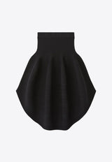 CFCL Pottery Lamé Curved Midi Skirt Black CF008KG033BLACK