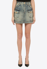 Balmain Washed-Out Denim Mini Skirt CF1LA352DE04/O_BALMA-6FF