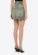 Balmain Washed-Out Denim Mini Skirt CF1LA352DE04/O_BALMA-6FF