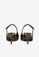 Dolce 
Gabbana Lollo 60 Leopard Print Slingback Pumps Heels Color