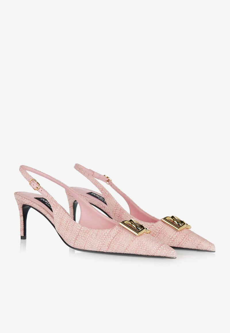 Dolce 
Gabbana Lollo 60 Slingback Pumps CG0710 AR344 8H451 Pink