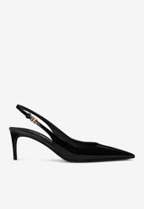 Dolce 
Gabbana 60 Patent Leather Slingback Pumps CG0747 A1471 80999