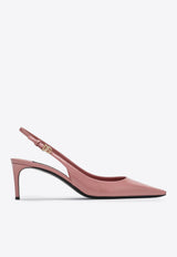 Dolce 
Gabbana Mun 90 Polished Calfskin Slingback Pumps Pink CG0805A1037/Q_DOLCE-80405