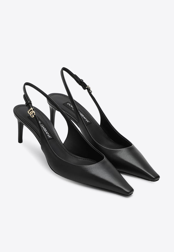 Dolce 
Gabbana Mun 60 Nappa Leather Slingback Pumps Black CG0805A1953/P_DOLCE-80999