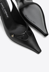 Dolce 
Gabbana 90 Nappa Leather Slingback Pumps Black CG0823A1953/P_DOLCE-80999