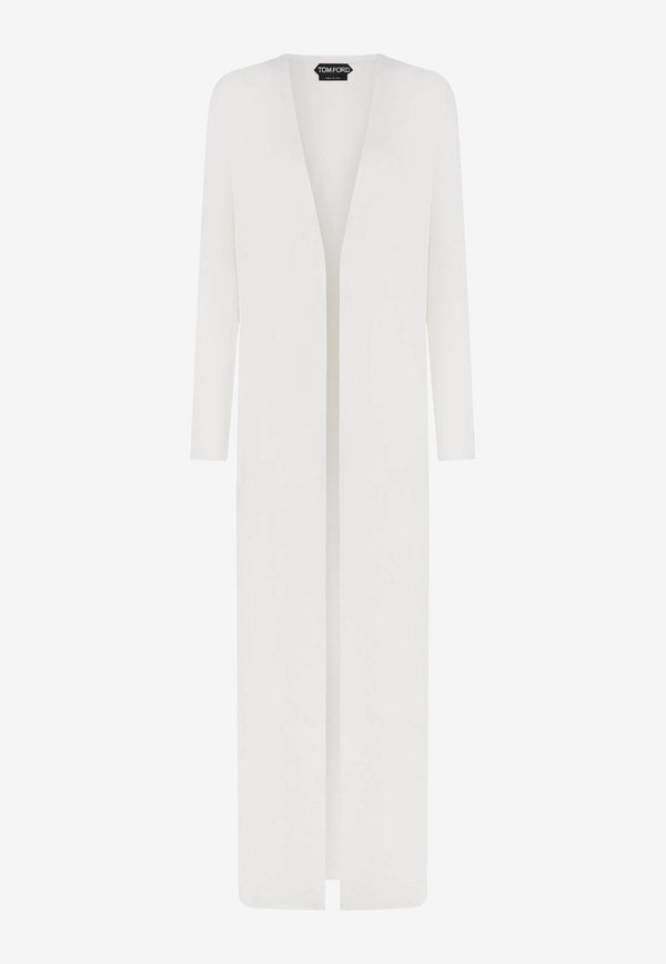 Tom Ford Cashmere and Silk Maxi Cardigan CGK005-YAX540 AW003 White