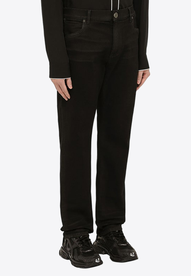 Balmain Logo-Embroidered Straight-Leg Jeans CH1MI070DD96/O_BALMA-0PA