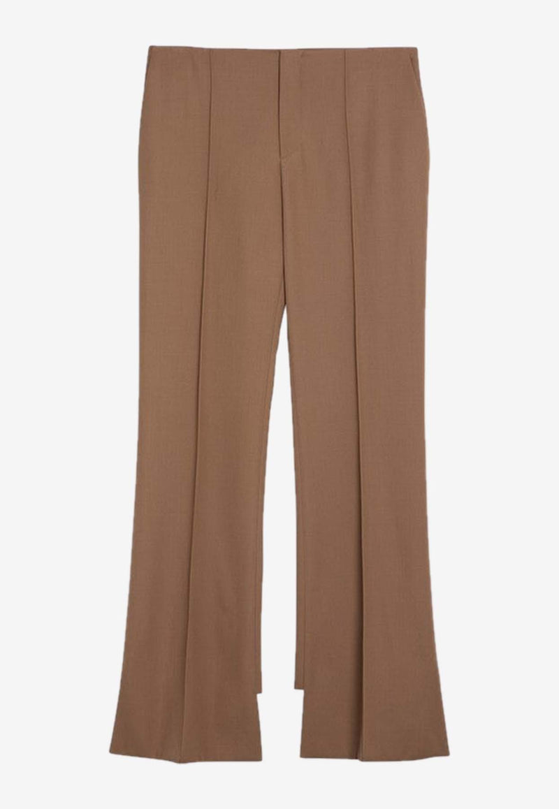 Chloé Asymmetrical Wool Pants Brown CH24APA32063/P_CHLOE-205