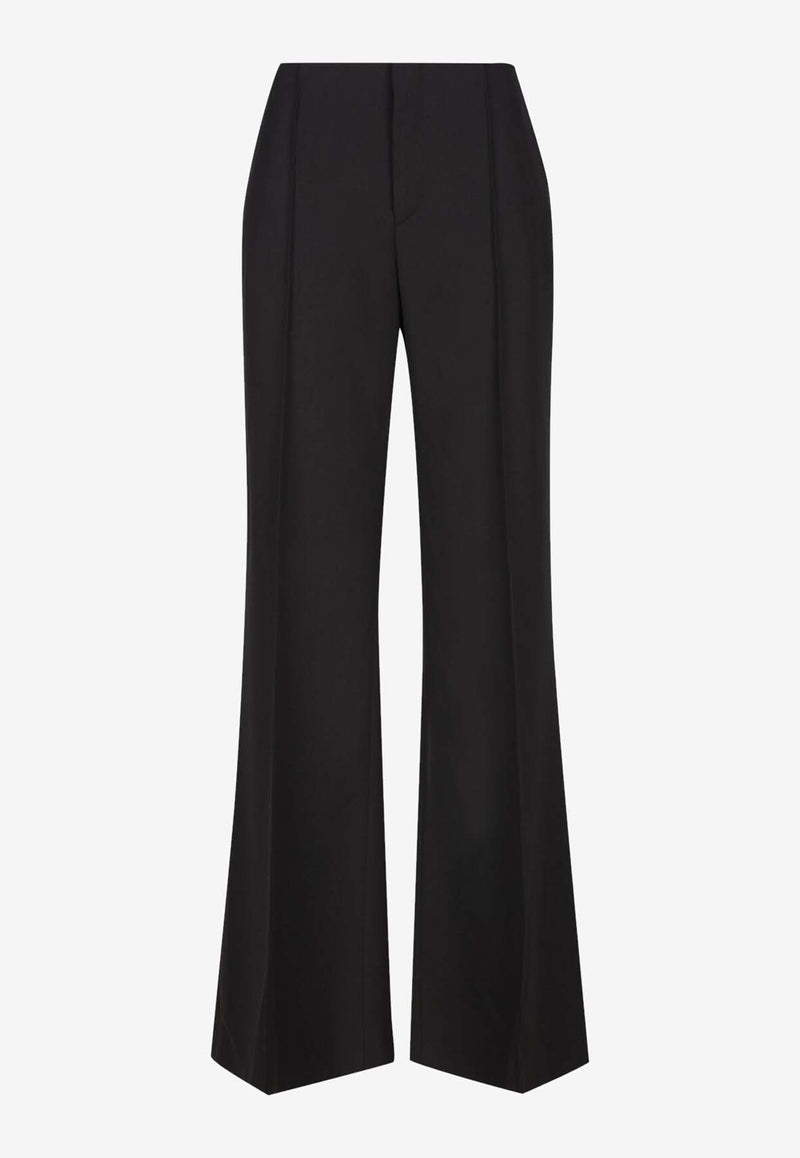 Chloé Tailored Wool Flared Pants Black CH24APA34063001 Black