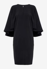 Chloé Crepe Mini Cape Dress Black CH24ARO20033001 Black