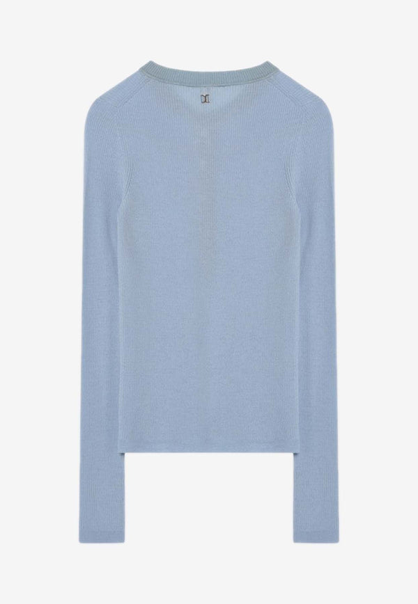 Chloé Wool Crewneck Buttoned Top CH24WMP51667/Q_CHLOE-459