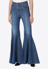 Chloé Washed Flared Jeans Midnight Blue CH25SDP16153/Q_CHLOE-402