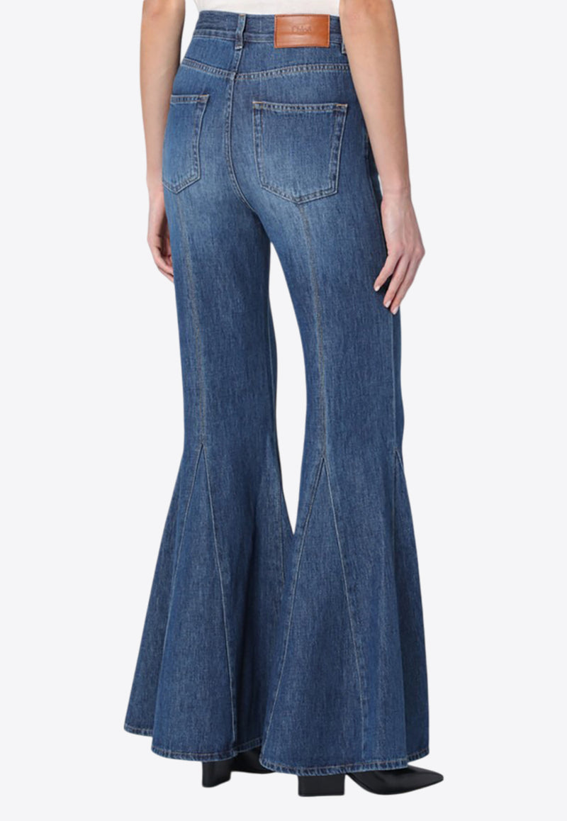 Chloé Washed Flared Jeans Midnight Blue CH25SDP16153/Q_CHLOE-402