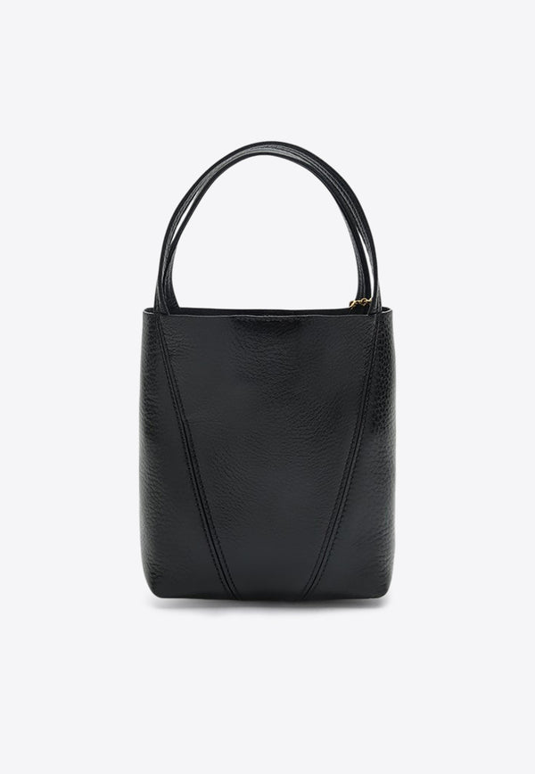 Chloé Small Spin Leather Tote Bag Black CH25SS812N84/Q_CHLOE-001