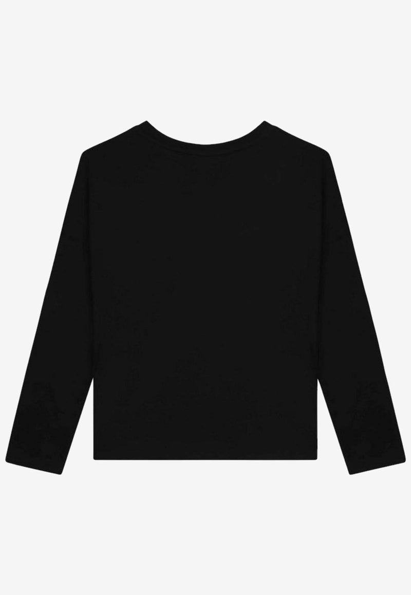 Chloé Kids Girls Logo-Detailed Crewneck T-shirt CHC15E32-ACO/N_CHLOE-09B