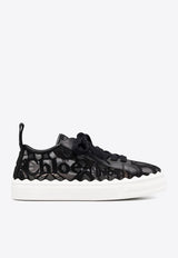 Chloé Lauren Lace Low-Top Sneakers CHC19U108D2BLACK