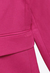 Chloé Kids Girls Single-Breasted Buttoned Blazer Pink CHC20118-ALI/O_CHLOE-49L