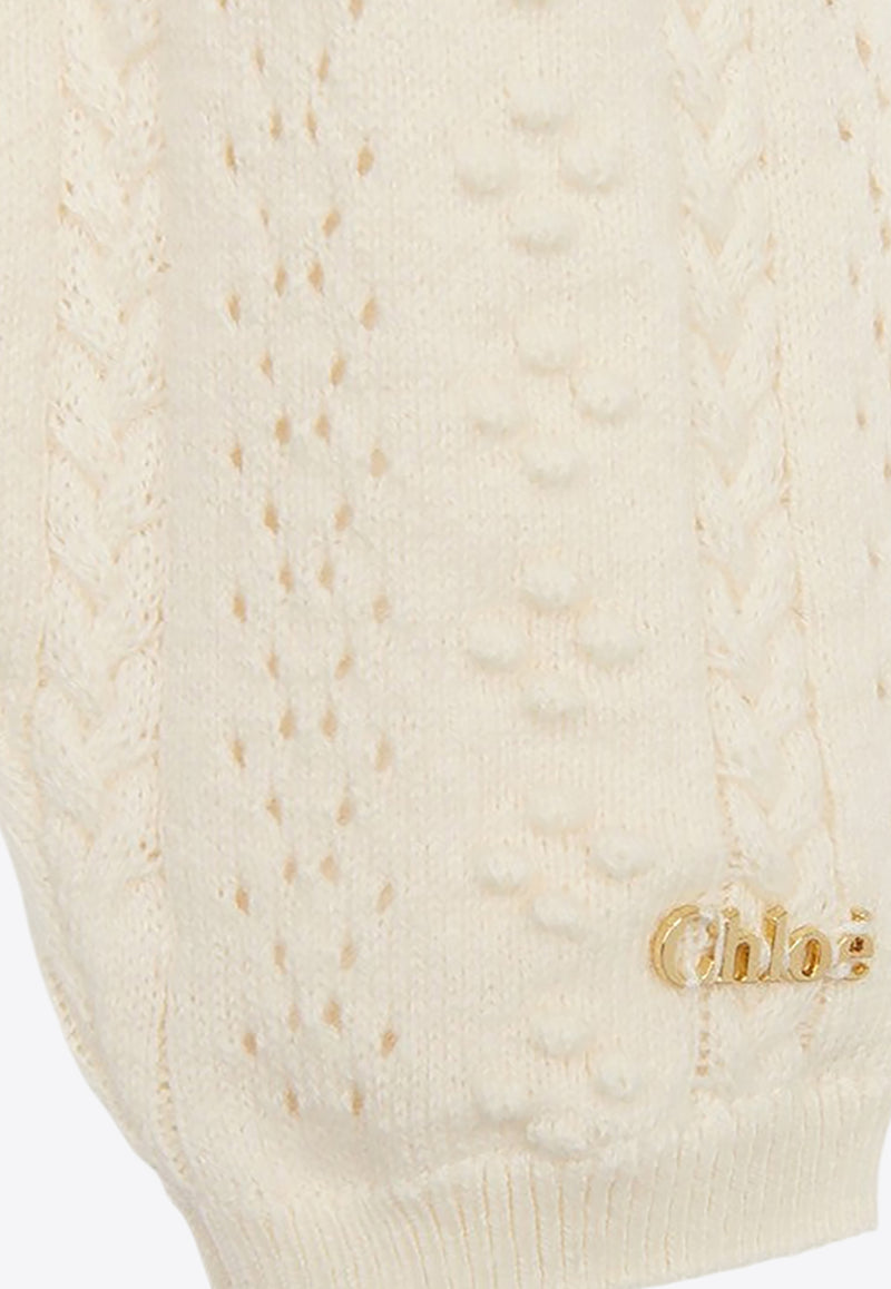 Chloé Kids Babies Knitted Logo Leggings CHC20227-ACO/P_CHLOE-148 CHC20227-ACO/P_CHLOE-148_622-6