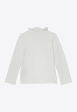 Chloé Kids Girls Ruffled Collar Top White CHC20251-ACO/P_CHLOE-117