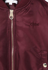 Chloé Kids Girls Nylon Bomber Jacket  CHC20265-ANY/P_CHLOE-95D CHC20265-ANY/P_CHLOE-95D_621-4