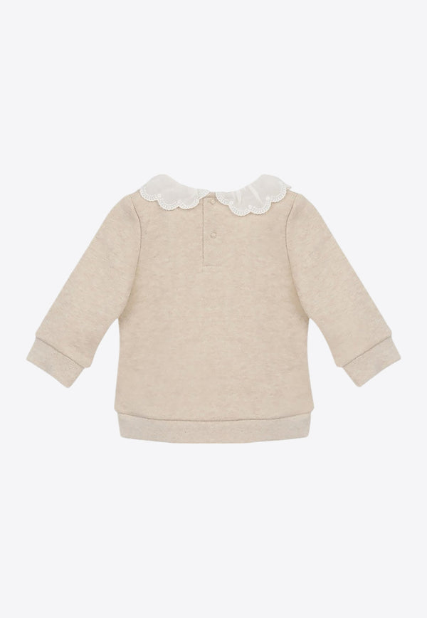 Chloé Kids Baby Girls Wavy Collar Sweater CHC20310-ACO/P_CHLOE-C03 CHC20310-ACO/P_CHLOE-C03_622-9