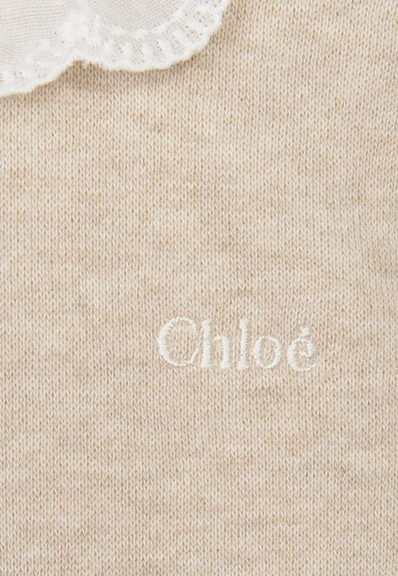 Chloé Kids Baby Girls Wavy Collar Sweater CHC20310-ACO/P_CHLOE-C03 CHC20310-ACO/P_CHLOE-C03_622-9