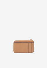 Chloé Alphabet Zip Cardholder in Grained Leather Beige CHC21WP716F5726X Light Tan