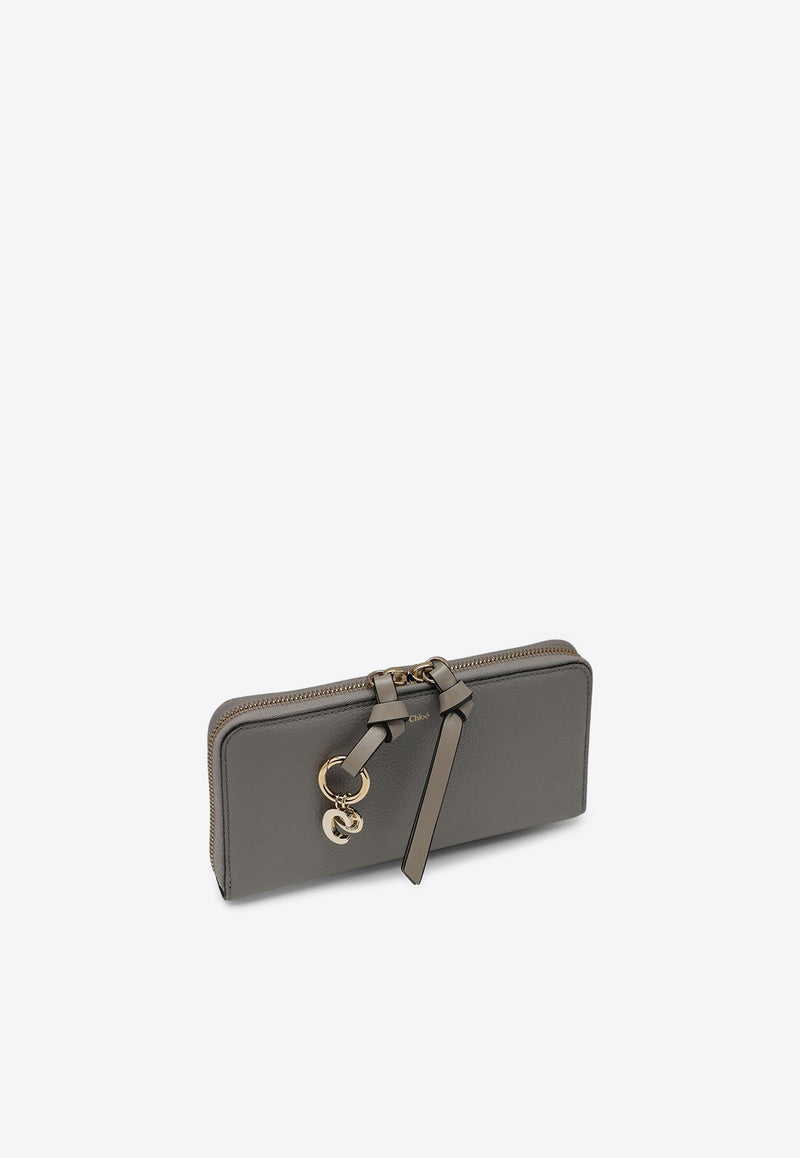 Chloé Alphabet Zipped Wallet Gray CHC21WP941F57/P_CHLOE-053