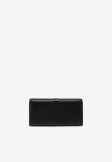 Chloé Alphabet Flap Wallet in Grained Leather Black CHC21WP942F57/P_CHLOE-001