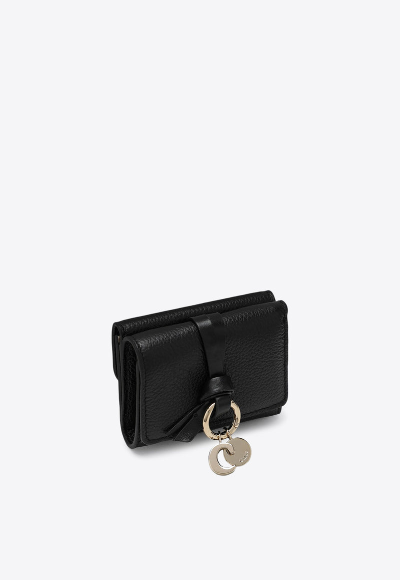 Chloé Mini Alphabet Tri-Fold Wallet Black CHC21WP946F57/P_CHLOE-001