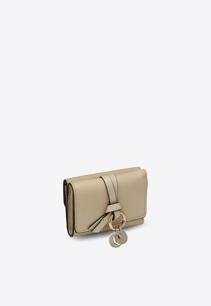 Chloé Mini Alphabet Tri-Fold Wallet Beige CHC21WP946F57/P_CHLOE-24Q