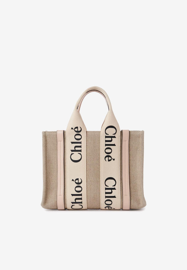 Chloé Small Woody Tote Bag CHC22AS397I266J5 CEMENT PINK