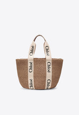 Chloé Large Woody Basket Bag Beige CHC22SS380G55/Q_CHLOE-101