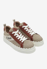 Chloé Lauren Logo Low-Top Sneakers Beige CHC22U108Z4/P_CHLOE-90U