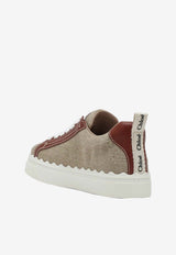 Chloé Lauren Logo Low-Top Sneakers Beige CHC22U108Z4/P_CHLOE-90U