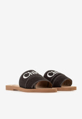 Chloé Logo Woody Sandals CHC23A188FC001 BLACK