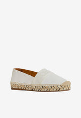 Chloé Logo Piia Flat Espadrilles CHC23A835FB101 WHITE