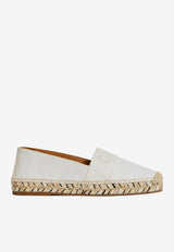 Chloé Logo Piia Flat Espadrilles CHC23A835FB101 WHITE