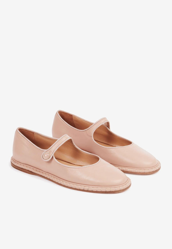 Chloé Rubie Ballet Flats in Leather CHC23A880DM6K0 POWDER