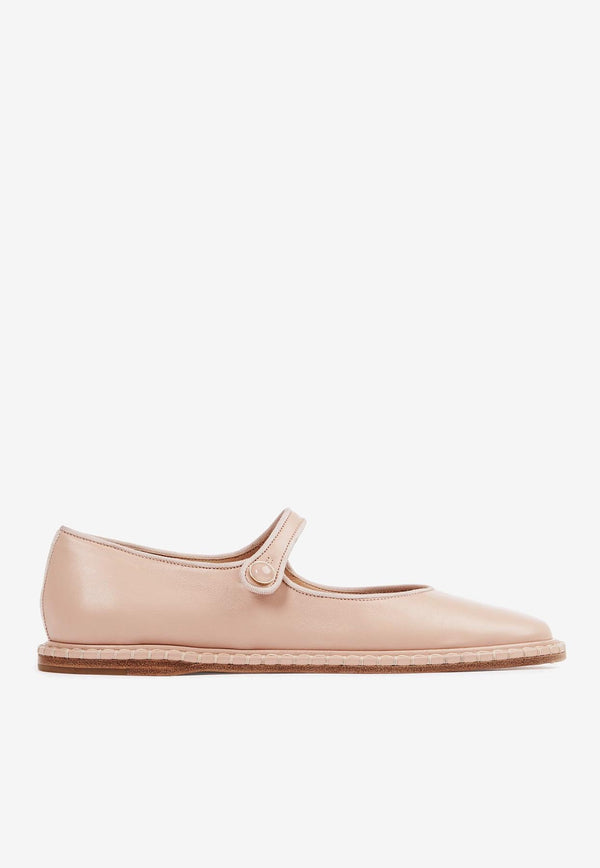 Chloé Rubie Ballet Flats in Leather CHC23A880DM6K0 POWDER