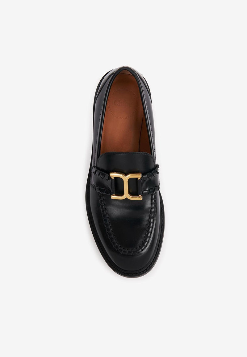 Chloé Marcie Leather Loafers CHC23A911EY001 BLACK